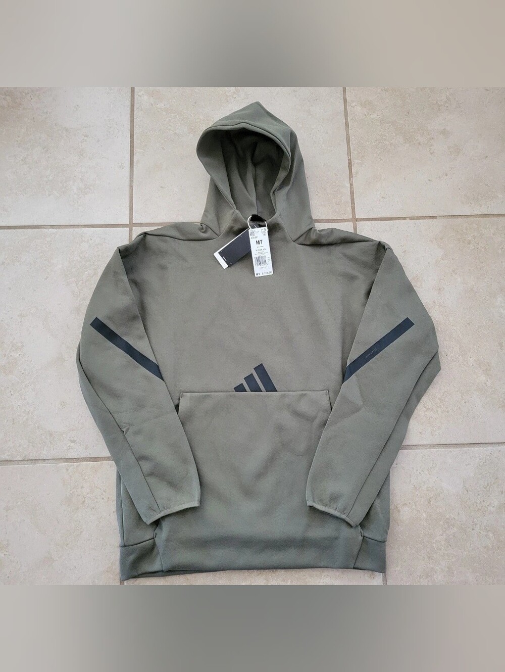 Adidas Z.N.E. Hoodie Olive Strata Men's Size MT Medium Tall Sweater Green